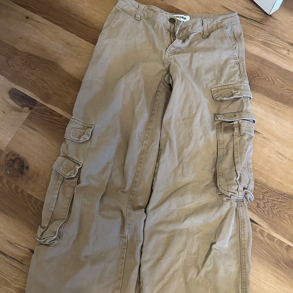 RSQ Tan Wide Leg Cargo Pants